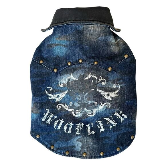 Wooflink Y2K Dog Denim Jacket, Sz:5 - Picture 1 of 8